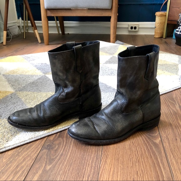 Frye Roper Boots in Gray Cowboy Boots Leather - Picture 4 of 8